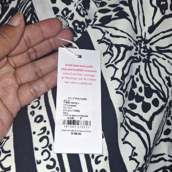 Lilly Pulitzer Black and White Floral Dress - Picture 6 of 7